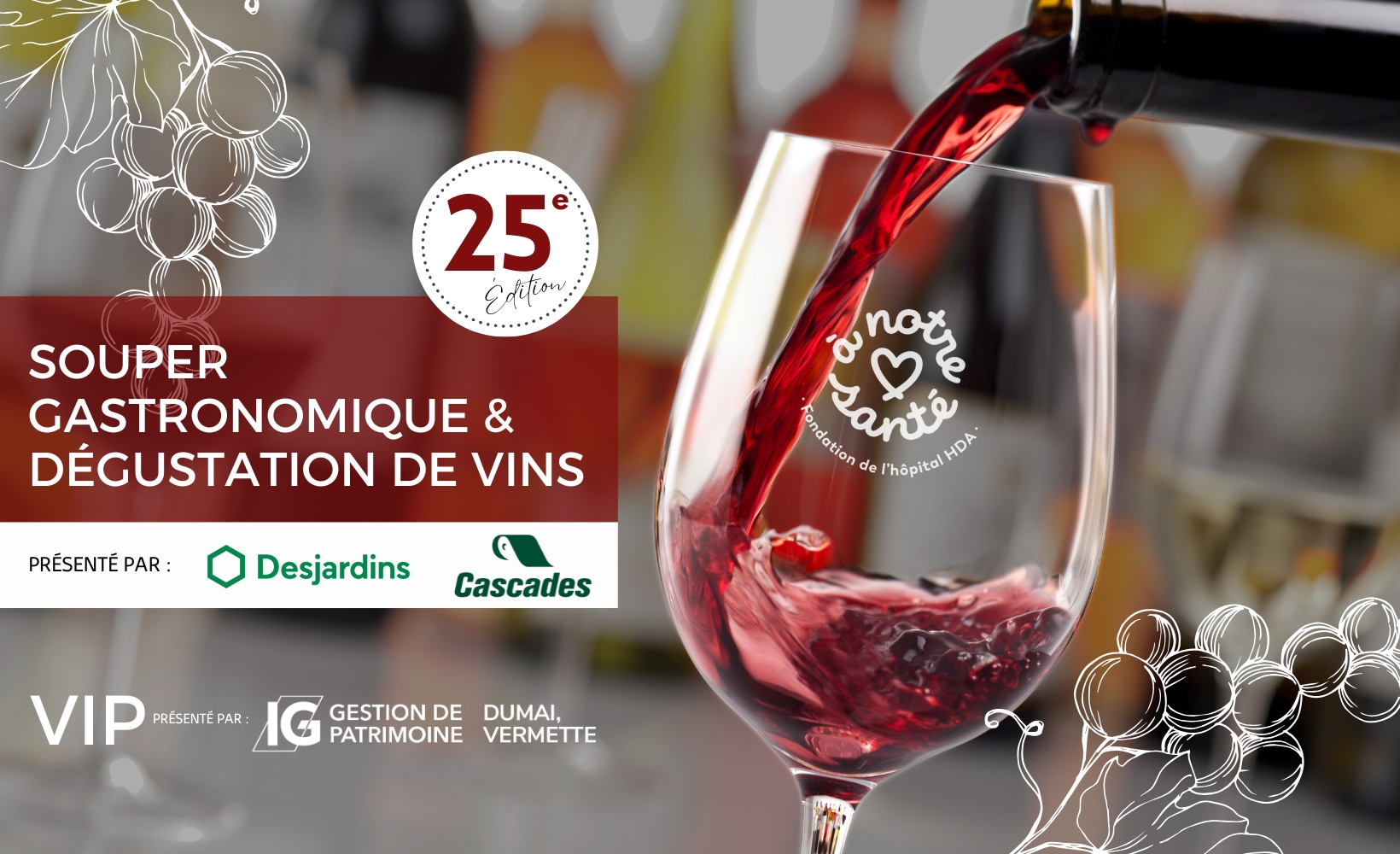 Souper gastronomique et dégustation de vins